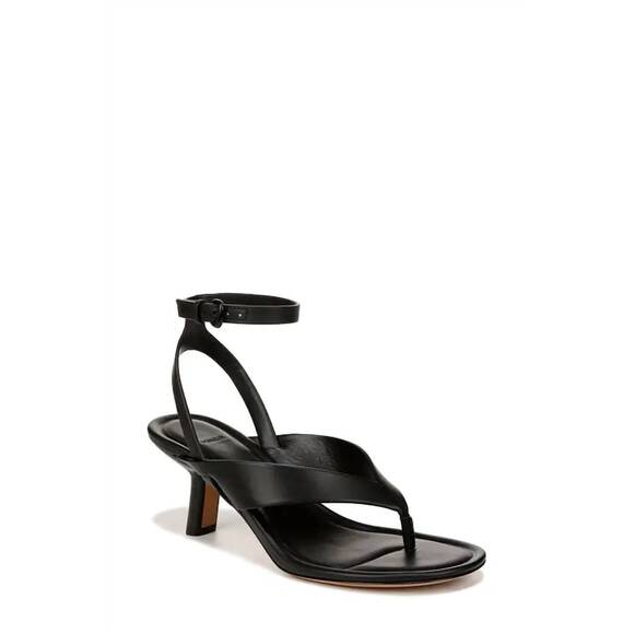NEW VINCE women's julian thong heeled sandals in black